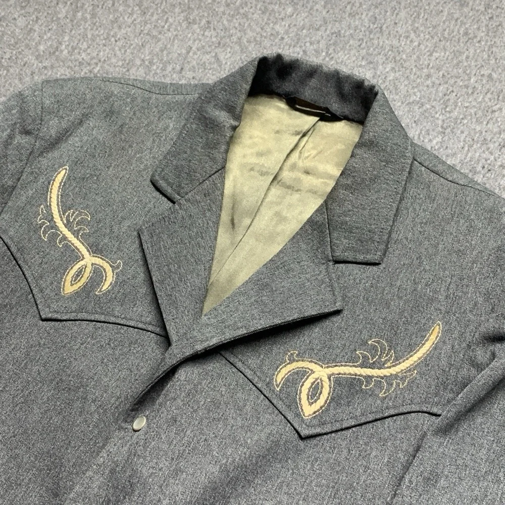 VTG Mesquite Niver Western Wear Western Yoke Snap Button Blazer Vintage Mens 44R